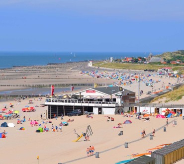 Strand zoutelande meerpaal