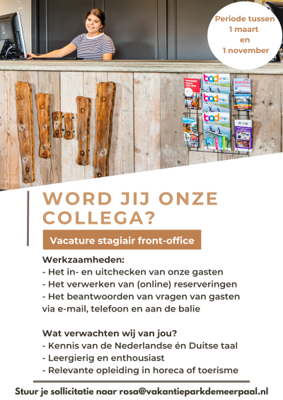 Vacature Front Office Stagiair